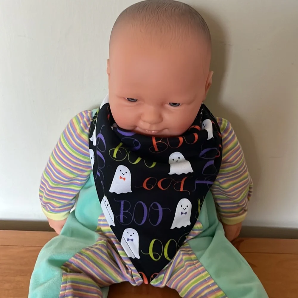 Halloween ghosts baby bandana bib